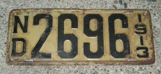1913 North Dakota License Plates,  2696,