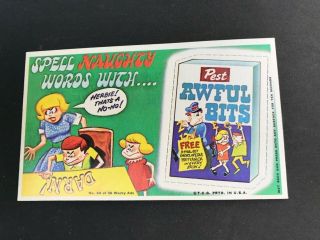1969 Topps Wacky Ads Packages 34 Post Awful Bits