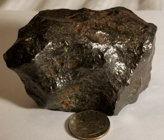 UNKNOWN FALL 897 GRAM IRON METEORITE (reviewed and authenticated) 2