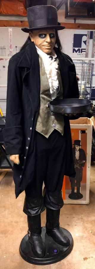 - Animated Life Size 6 Foot.  Jeeves The Animated Edwardian Butler Halloween Prop.