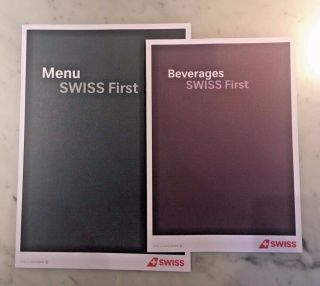 Swiss First Menus May 2019 Jfk To Zrh A330 Food And Beverage Menus