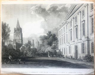 1811 Jmw Turner Print Christ Church Corpus Christi College,  Oxford