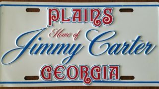 Home Of Jimmy Carter Plains Georgia Car License Plate