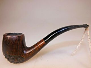 London England 44 Large Bent Billiard Briar Pipe Ebonite Stem Fitted By Me