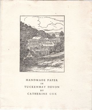 Orig 1977 Handmade Paper Tuckenhay Devon Ltd Edition Booklet,  Papermaking,  Print