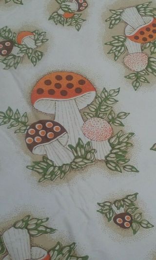 merry mushroom Rare vintage picnic tablecloth HUGE 2