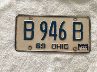 Good Solid Vintage 1969 Ohio License Plate See My Other Plates
