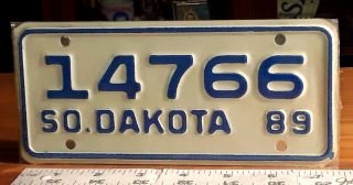 Motorcycle License Plate - South Dakota - 1989,