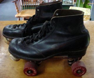 Vintage Chicago Trophy Custom Line Roller Skates 7r 7l Fo - Mac Wheels 77g
