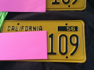 1956 CALIFORNIA Car License Plates in Mailer 3