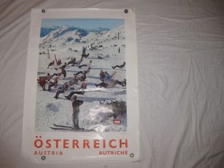 Vintage Osterreich Austria Travel Poster 1960 