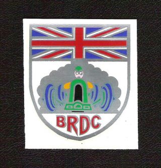 Vintage Water Slide Decal Brdc British Racing Drivers Club Int 