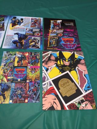 1994 Marvel Universe Dealer Promo Folder Binder 9 Card Uncut Sheet Sell Sheet
