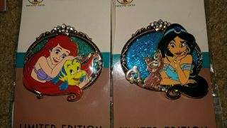Disney employee center Princess Pals PIN SET OF 4 Belle Ariel Jasmine Rapunzel 2