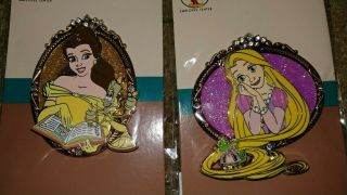 Disney employee center Princess Pals PIN SET OF 4 Belle Ariel Jasmine Rapunzel 3