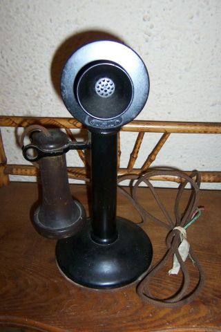 Antique American Tel & Tel No.  323 Candlestick Telephone Last Patent 1913