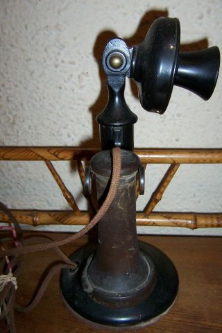 Antique American Tel & Tel No.  323 Candlestick Telephone Last Patent 1913 6