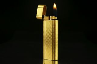 Cartier Gas Lighter Paris Gold Color Oval Vintage A01