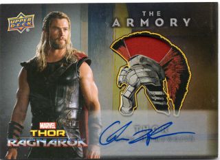 Chris Hemsworth As Thor Armory Relic Auto Card Upper Deck Thor Ragnarok Asa4