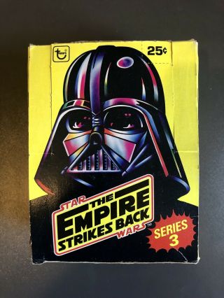 1980 Topps Star Wars Empire Strikes Back Series 3 Box 36 Wax Pack Box