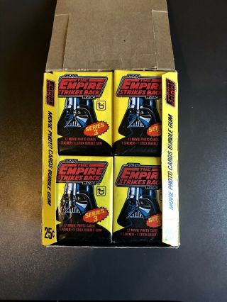 1980 Topps Star Wars Empire Strikes Back Series 3 Box 36 Wax Pack Box 3