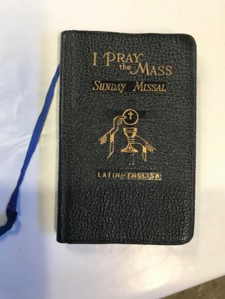 Vintage Bible 1958 I Pray For Mass Sunday Missal Latin English