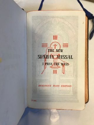 Vintage Bible 1958 I Pray For Mass Sunday Missal Latin English 5