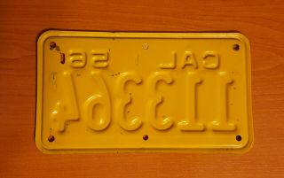 1956 California Motorcycle License Plate, 2