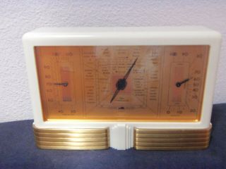 Vintage 1927 Art Deco Style Barometer With Temp Gauge Made By Taylor Instruments
