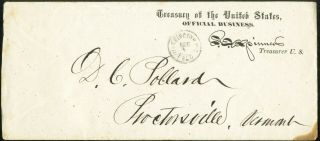 1867 United States Treasury letter with counterfeit 50c fractional note,  unique 7