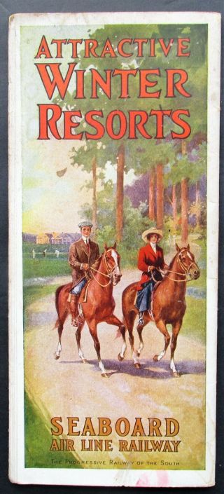 1915 Seaboard Air Line Railway Railroad Brochure Attractive Winter Resorts