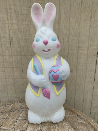 Easter Bunny Blow Mold Mr.  Painter Lighted Rare Tpi Rabbit Yard Decor Prop