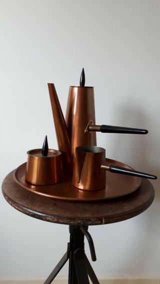 Retro Vintage Copper Hot Chocolate/Coffee Set,  copper,  kitchenalia 2