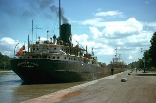 Great Lakes Freighter - George M.  Carl - 1963 Kodachrome Slide