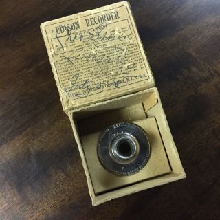 Edison 2 - Minute Cylinder Phonograph Recorder,  Orig Box,  Serial