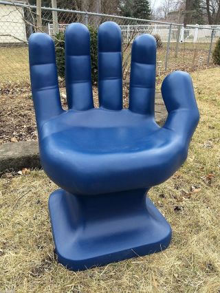 Giant Navy Blue Hand Shaped Chair 32 " Adult Size 70 