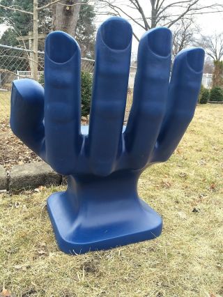 GIANT Navy Blue HAND SHAPED CHAIR 32 