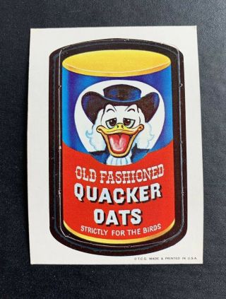 1967 Rare Topps Wacky Packages Die Cut Die - Cut Quacker Oats 44