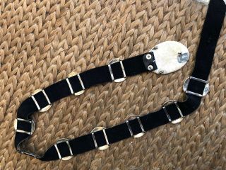 Wow Lee Epperson Cherokee Indian Solid Sterling Silver Concho Belt W/ Buckle 12