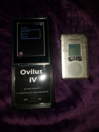 Ovilus 4 Digital Dowsing & Panasonic Rr - Qr200 Recorder Paranormal Ghost Hunting