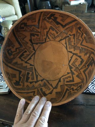 Anasazi Native american pottery st john black On red 1175 To 1300 AD. 3