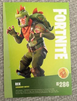 FORTNITE 2019 Legendary Outfit REX Foil Parallel Card 286 Trading Card 2
