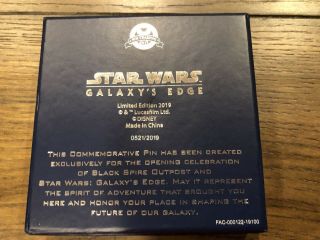 Disneyland Star Wars Galaxy’s Edge Opening Day Media Event LE Pin 3