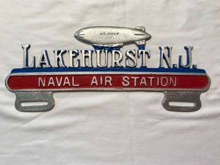 Naval Air Station Lakehurst Nj License Plate Topper