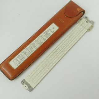 Pickett U.  S.  Air Force Aerial Photo Slide Rule Type A - 1 520 - T Leather Case Vtg