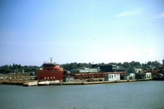 Great Lakes Freighter - Roger Blough - Construction - Kodachrome Slide 1973