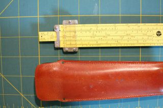 Vintage Pickett Slide Rule N600 - Es Log Log Speed Rule With Leather Belt Case