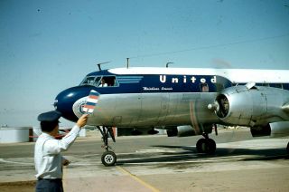 United Airlines Mainliner Convair - Kodachrome Slide - 1950 