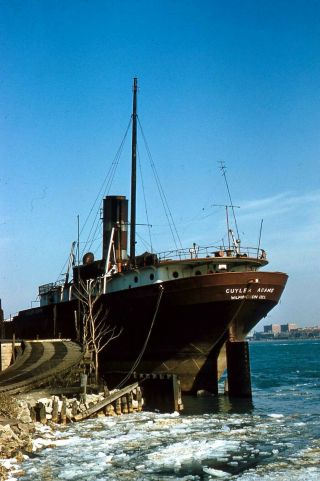 Great Lakes Freighter - Cuyler Adams Kodachrome Slide