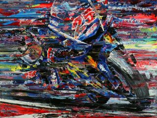 Maverick Vinales Art Work By Lee Bivens Yamaha Motogp Racing